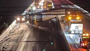 Crash stops traffic for nearly 12 hours
